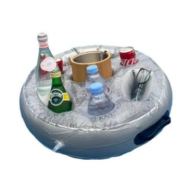 Imagem de Bandeja Inflável Para Piscina Com Design Poroso Para Frutas E Bebidas 