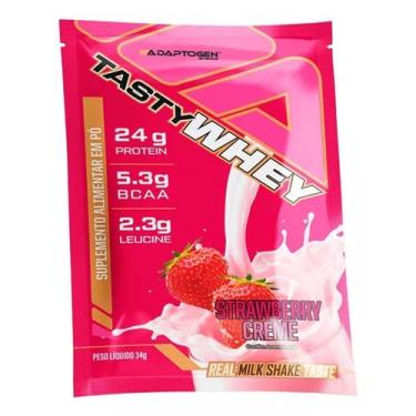 Imagem de Tasty Whey 3W - 1 Sachê 34g Strawberry Creme - Adoptogen - Adaptogen