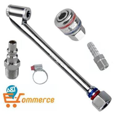 Imagem de Kit Bico Encher Pneu Com Eng. Rápido + Espigão + Pino + Abç. - SCHWEER