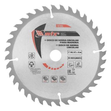 Imagem de Disco de Serra Circular 185mm 7,1-4'' 20mm 36 Dentes Widea 7327855 Vermelho para Madeira Mtx