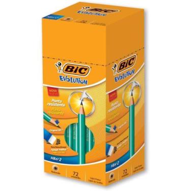 Imagem de Lapis Preto Redondo Evolution 2HB S/BORRACHA CX.C/72 - BIC