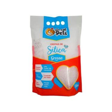 Imagem de Areia Cristais De Sílica Grossa Great Pets Para Gatos 1,6 Kg