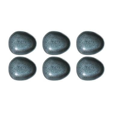 Imagem de Conjunto de Cumbucas Oval Organico Night Sky 265ML 6 Peças Stoneware Azul Porto Brasil