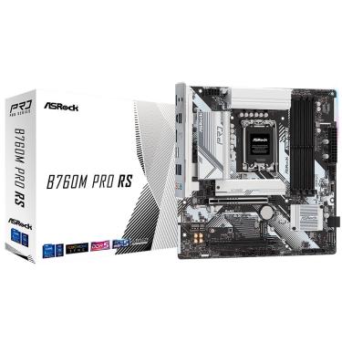 Imagem de Placa Mãe Asrock B760M Pro RS Socket LGA 1700 DDR5 Micro ATX Pcie 5.0 USB 3.2 Gen2 RGB 128GB