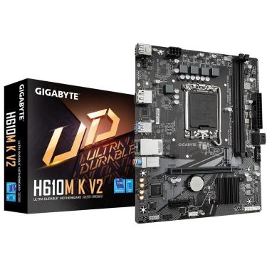 Imagem de Placa Mãe Gigabyte H610M K V2 com Socket LGA 1700 e Suporte a DDR5 Original com Garantia