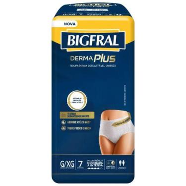 Imagem de Roupa Íntima Descartável Bigfral Derma Plus - G/XG 7 Unidades