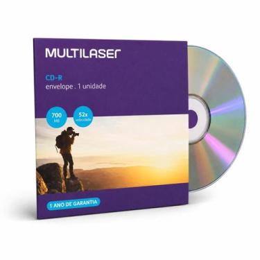 Imagem de 10 Mídias CD-R Multilaser 52X Envelope Unitário CD006