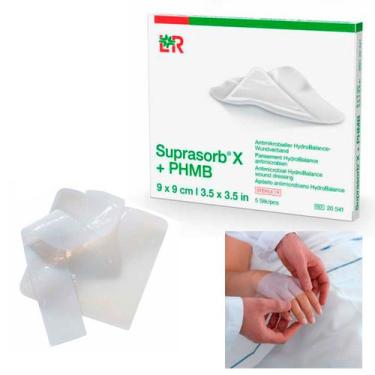 Imagem de Curativo Suprasorb X + PHMB Hidrofibra 9 x 9cm 5Un L & R - Lohmann & R