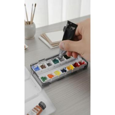 Imagem de Estojo Gode Metálico 12 Divisórias Para Aquarela - Congratulations Sto