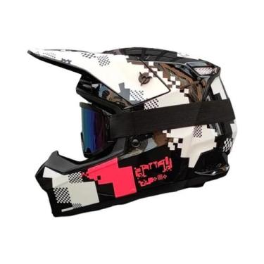Imagem de Capacete De Motocicleta Off-Road Para Jovens Aprovado Pelo DOT Com Ócu