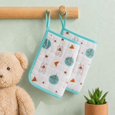 Imagem de Toalha Fraldinha de Boca Bebe Soft 100% Algodão Chupeta Absorvente Pre