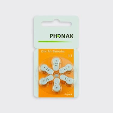 Imagem de Pilha Auditiva Phonak P13 c/ 6 Mercury Free