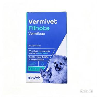 Imagem de Vermífugo Em Suspensão Vermivet Filhotes 20ml - vermivet biovet