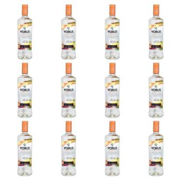 Imagem de Kit 12 Vodka Vorus Tropical Tetra Destilada 1 Litro