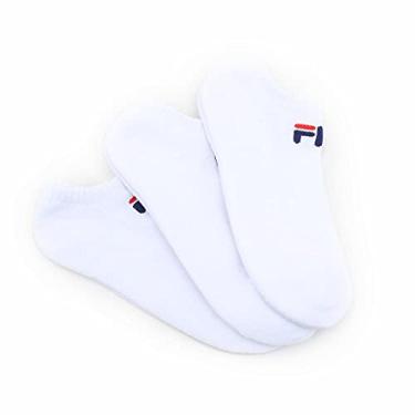 Imagem de Kit com 3 Meias Cano Curto Light, FILA, Unissex, Branco, 39-43
