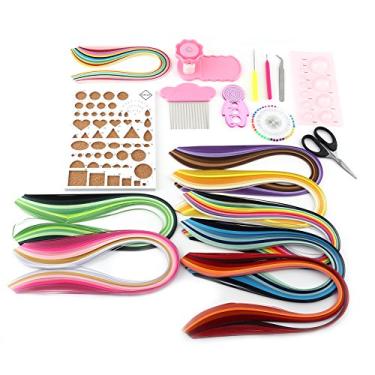 Imagem de Conjunto de kit de quilling de com tiras de coloridas 960pcs e ferramentas gerais de quilling de fabricação de 10pcs, incluindo molde de placa crimpadora pente para decoração de