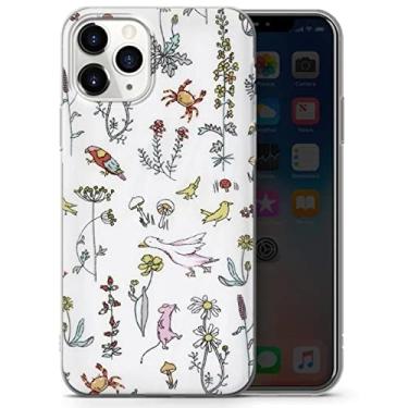 Imagem de Capa de telefone de silicone floral colorida para iphone 13 12 mini 11 pro max 6 7 8 plus x xs max xr se 2020 capa transparente, a3, para iphone 5s