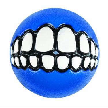 Imagem de Brinquedo Para Cachorro Bola Sorriso Grinz Rogz Azul M