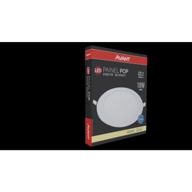 Imagem de Painel De Led De Embutir Pop 18w 4000k Neutra Bivolt Redonda