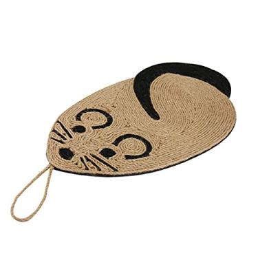 Imagem de Almofada para arranhar gato arranhador de parede Tapete durável de Sisal Tapete de arranhar com corda para pendurar para gatos internos e garras, raspador de sisal de mouse