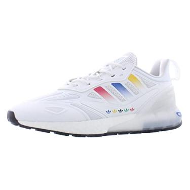 Imagem de adidas Men's Originals ZX 2K Boost 2.0 Running Shoes in White/White Size 10.5