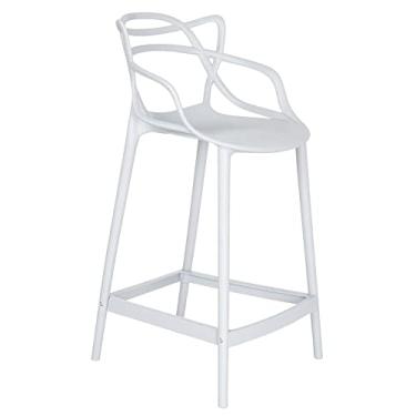Imagem de Loft7 Home Decor, Banqueta média Masters Allegra 66 cm - Branco