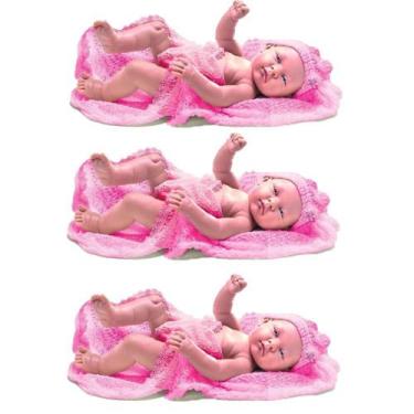 Imagem de Kit 3 Bonecas Coleção Bebês Anjo Boneca Tipo Reborn - Brinquedos Anjo