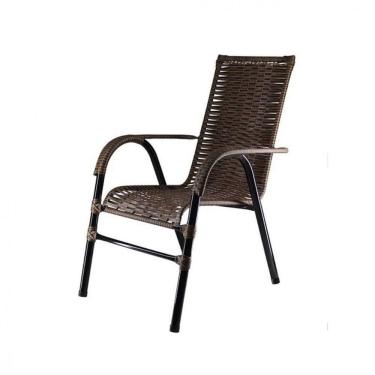 Imagem de Cadeira FaBela Tramada Ferro Liso Artesanal Argila