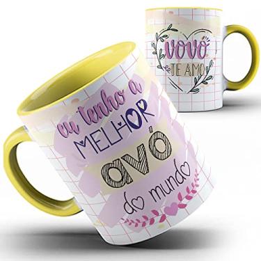 Imagem de Caneca amrela xícara tenho melhor Avó do mundo vovó