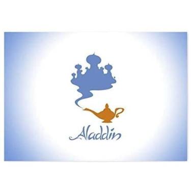 Imagem de Placa Decorativa Aladdin Lâmpada Mágica 15x21cm