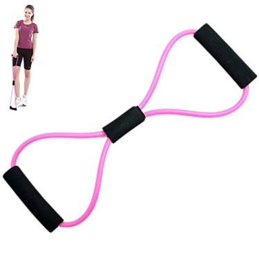 Imagem de Figura 8 Faixa de resistência | Fita de tubo de exercício de resistência Fitness Figure 8,Equipamento de exercício para treinamento físico, ioga, pilates, alongamento Aelevate