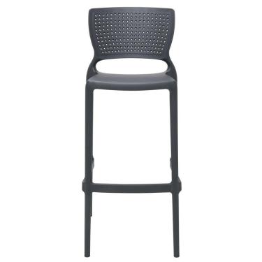 Imagem de Cadeira Tramontina Safira Alta Bar E Fibra De Vidro Grafite