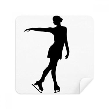 Imagem de Pano de limpeza de óculos de inverno feminino patinação esporte padrão óculos pano de limpeza de tela de telefone tecido de camurça 2 peças