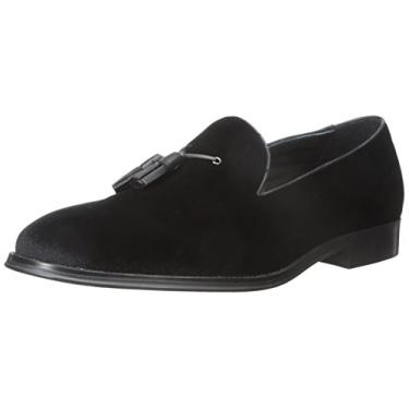 Imagem de Steve Madden Mocassim masculino sem cadarço Bway, Veludo preto, 8