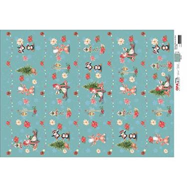 Imagem de Papel para Decoupage de Natal Opa Opapel – 2538 – Estampa Boneco de Neve