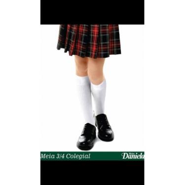 Imagem de Meia Colegial Fio 70 Branca Adulto