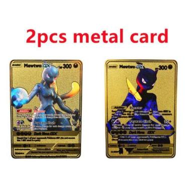 Pokémon Iron Brilhante Cartas Douradas, Metal Pikachu Mewtwo