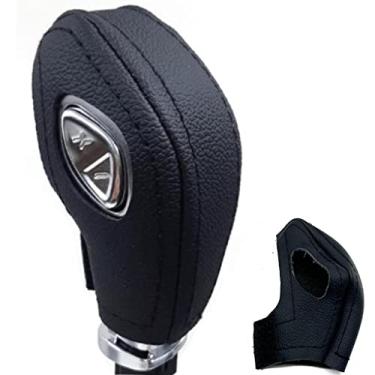 Imagem de Capa couro manopla câmbio automático powershift Compativel com ecosport Fusion Ka New fiesta Focus