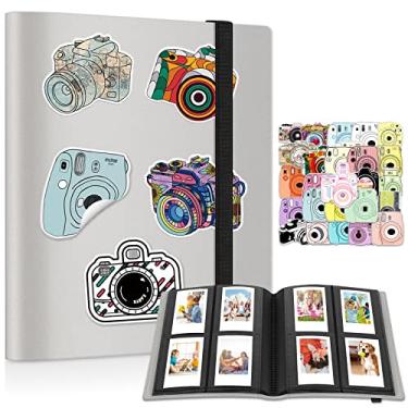 Imagem de Ablus Mini álbum de fotos de 160 bolsos para câmera Fujifilm Instax Mini, Polaroid Snap, Z2300, câmeras instantâneas SocialMatic e impressora instantânea com zíper (cinza)