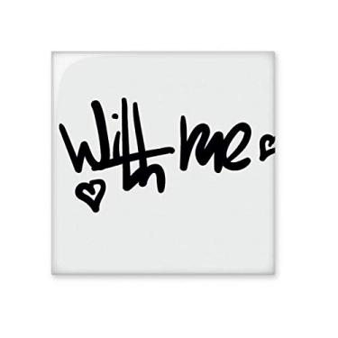 Imagem de Pedra de parede com citação divertida e escrita à mão com azulejo de cerâmica brilhante para banheiro e cozinha