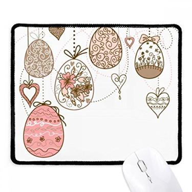 Imagem de Mousepad Easter Religion bonito rosa para pendurar ovo colorido tapete de borracha para jogos