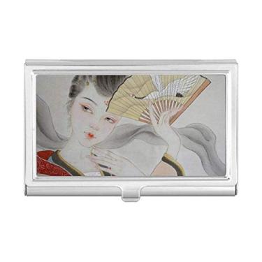 Imagem de Capa dobrável com suporte de cartão de visita com pintura chinesa