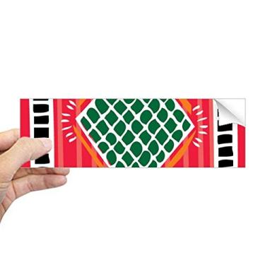 Imagem de DIYthinker Linha verde vermelha Totems do México Civilização Antiga Adesivo retangular para para-choque Notebook Janela Decalque