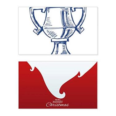 Imagem de Campeonato de futebol Troféu Azul Feriado Feliz Natal Cartão de parabéns Mensagem de Natal