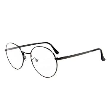 Imagem de Armação De Óculos Para Grau Redondo Oval Unissex Moderno Tendência (Grafite)