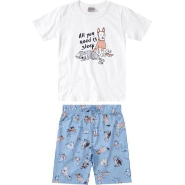 Imagem de Pijama Infantil Camiseta Bermuda 85425 - Malwee Carinhoso