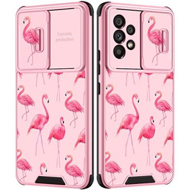 Imagem de Goocrux Capa para Samsung Galaxy A53 5G flamingos para mulheres linda feminina rosa capa de telefone bonito design de animal estética com capa de câmera deslizante capas de moda exclusivas para Galaxy A53 6,5 polegadas