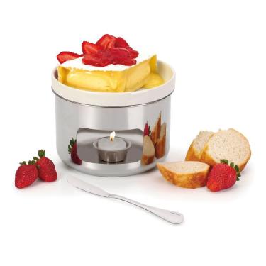 Imagem de Aparelho de Fondue Para Queijo Brie Base Inox Espátula Forma