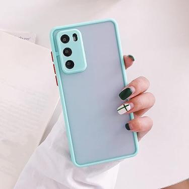 Imagem de Capa de telefone de proteção de câmera para Huawei P40 Pro P30 P20 Mate 30 20 Pro Nova 7SE Pro 6 5 Capa traseira de quadro de TPU macio, azul claro, para huawei P30