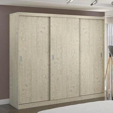 Imagem de Guarda Roupa Casal 3 Portas de Correr 2 Gavetas Mdf Mm7320 Espresso Móveis Marfim Areia